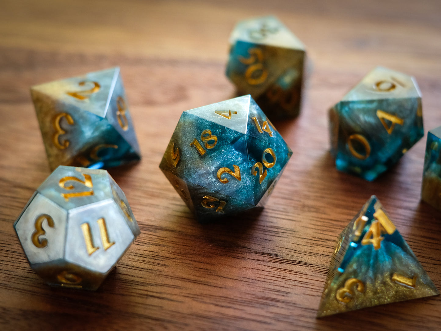 Golden Tides Dice Set