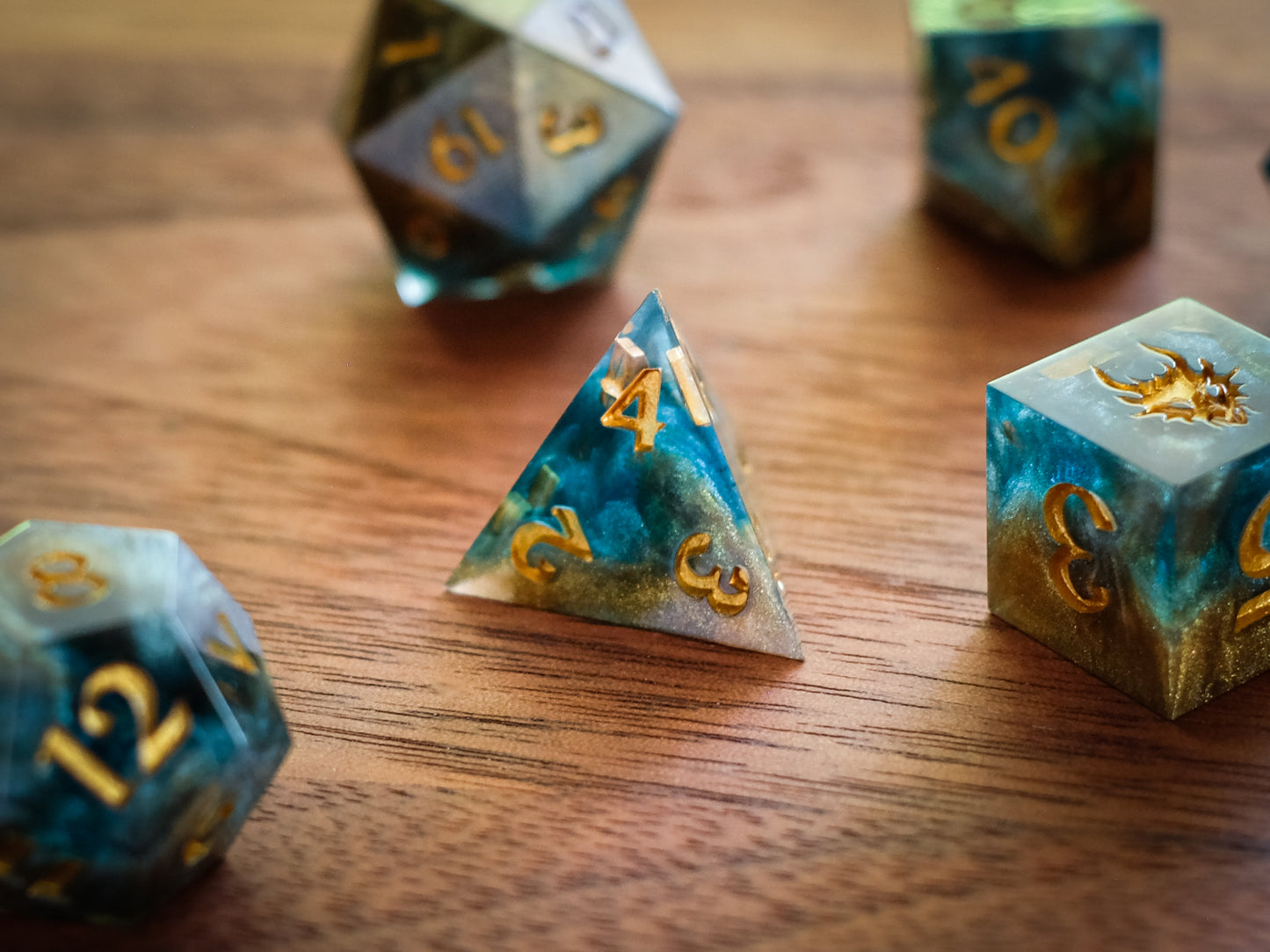 Golden Tides Dice Set