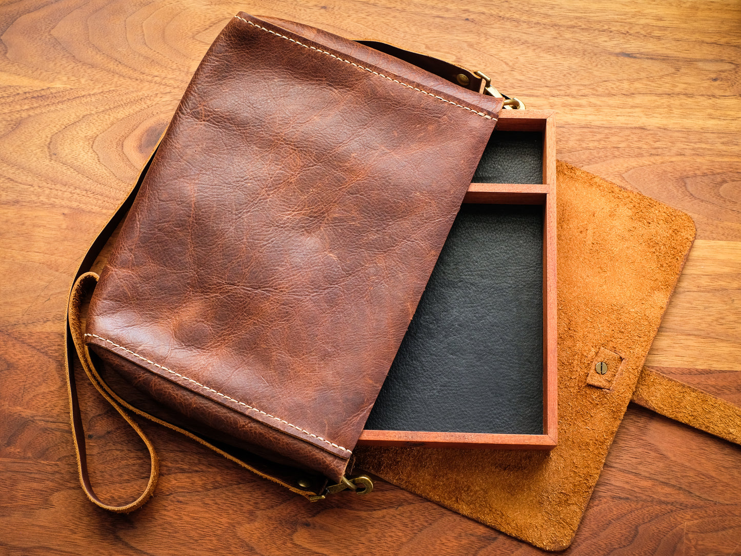 Leather Dice Tray Tote