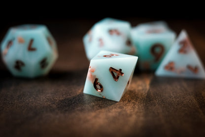 Copper Patina Dice Set