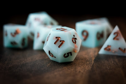 Copper Patina Dice Set