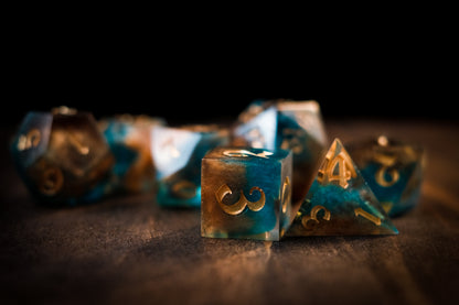 Golden Tides Dice Set