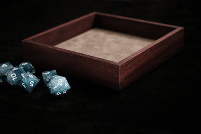 Back to listings Katalox (Mexican Ebony) Dice Tray (Mini) w/ Grey Suede Leather Liner