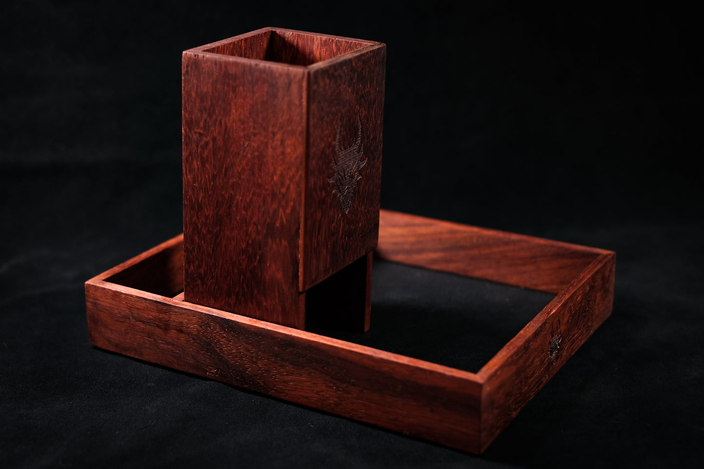 African Padauk Dice Tower