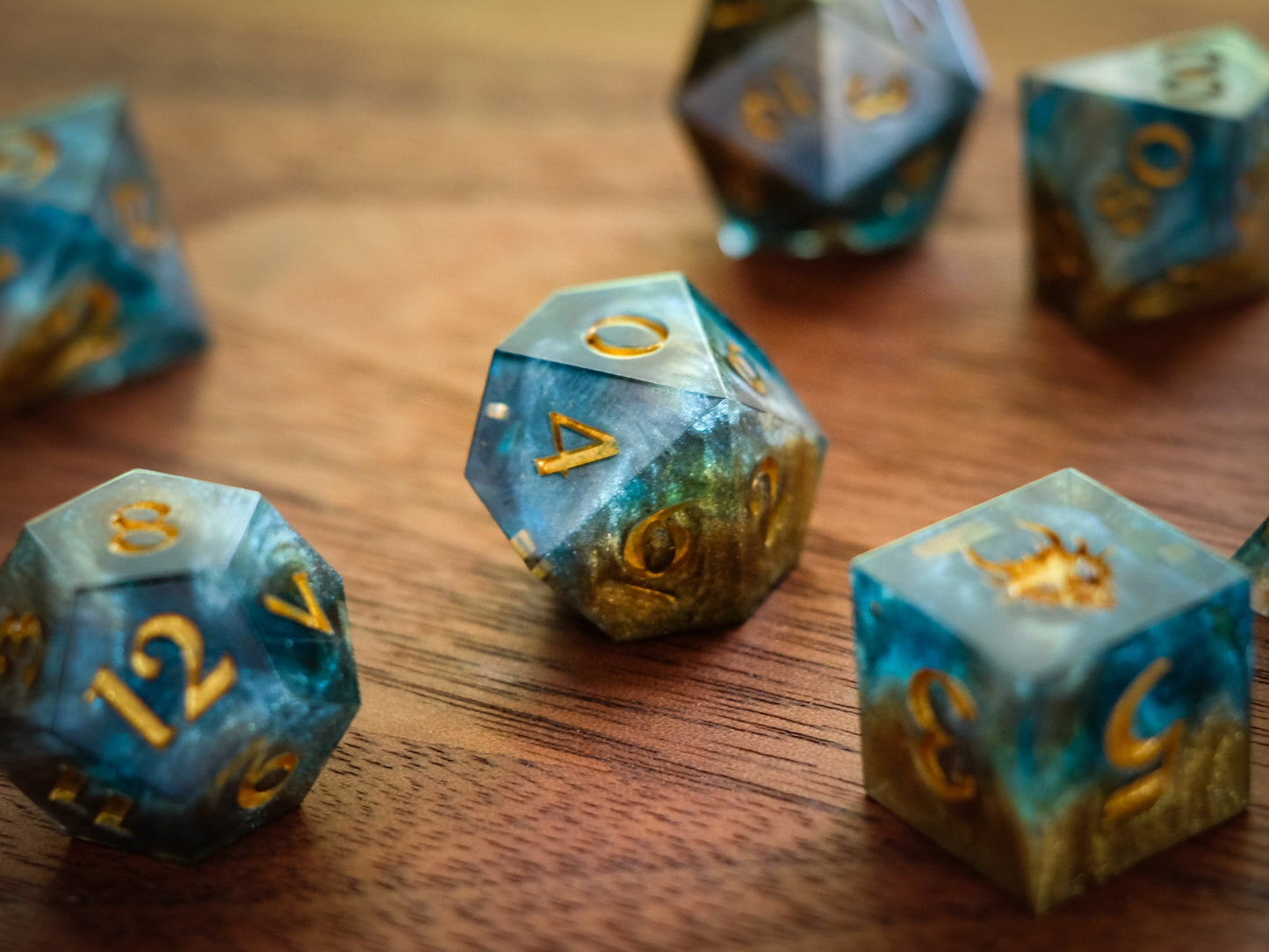 Golden Tides Dice Set