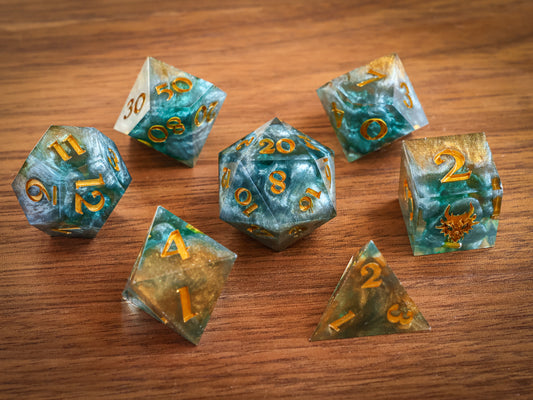 Golden Tides Dice Set